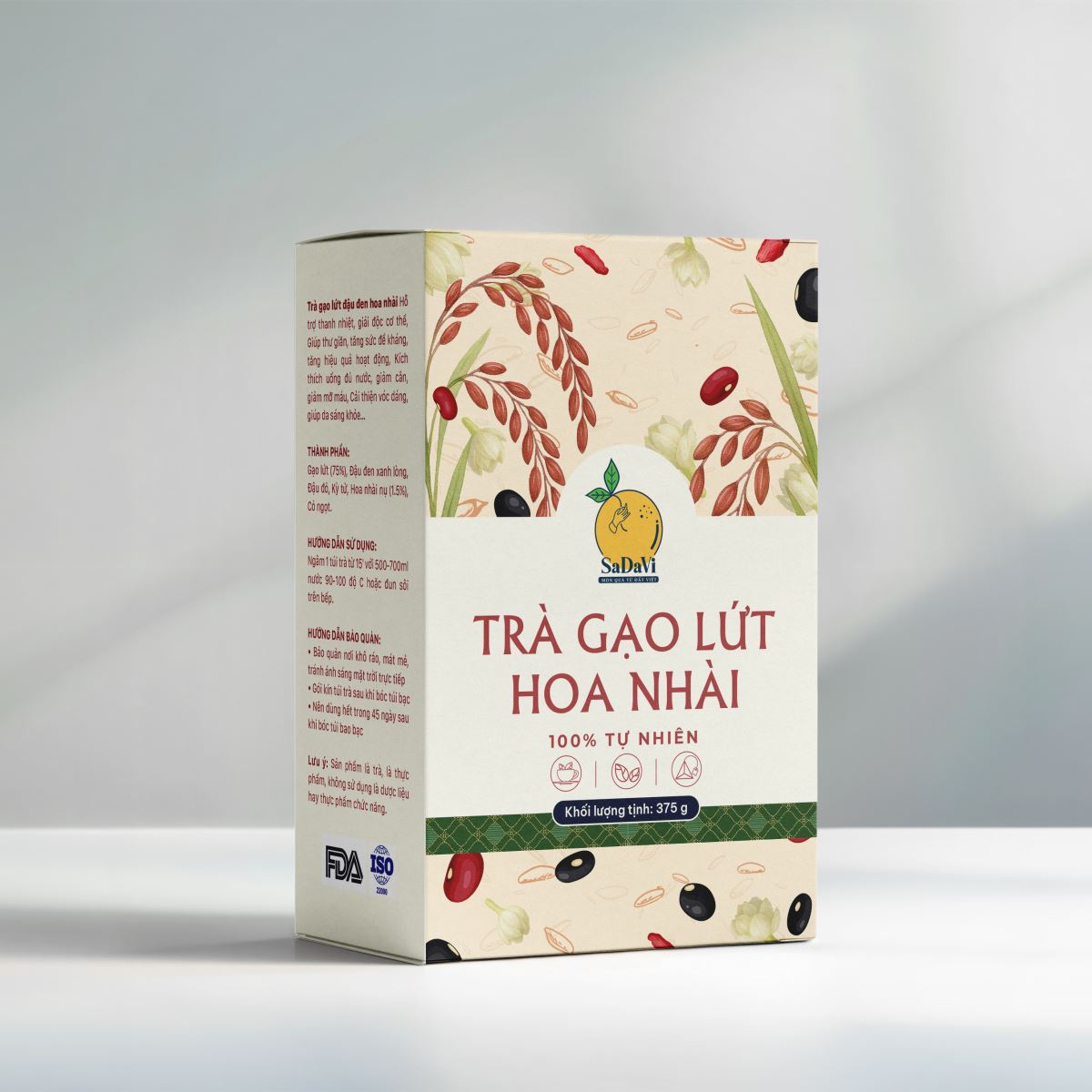 Trà Gạo Lứt Hoa Nhài